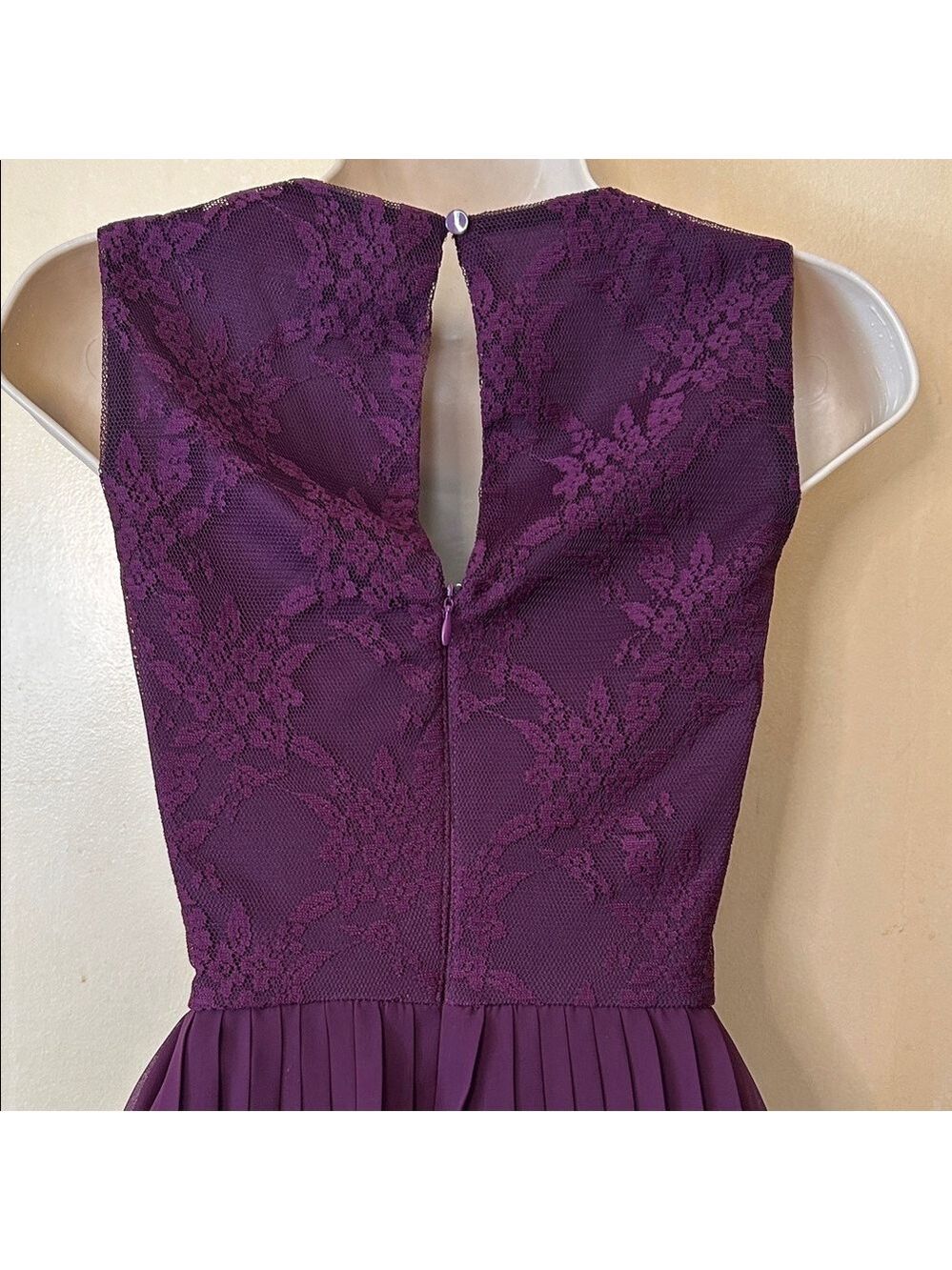 Speechless Lace Pleated Mini Dress in Rich Purple size 7 juniors - Picture 8 of 12